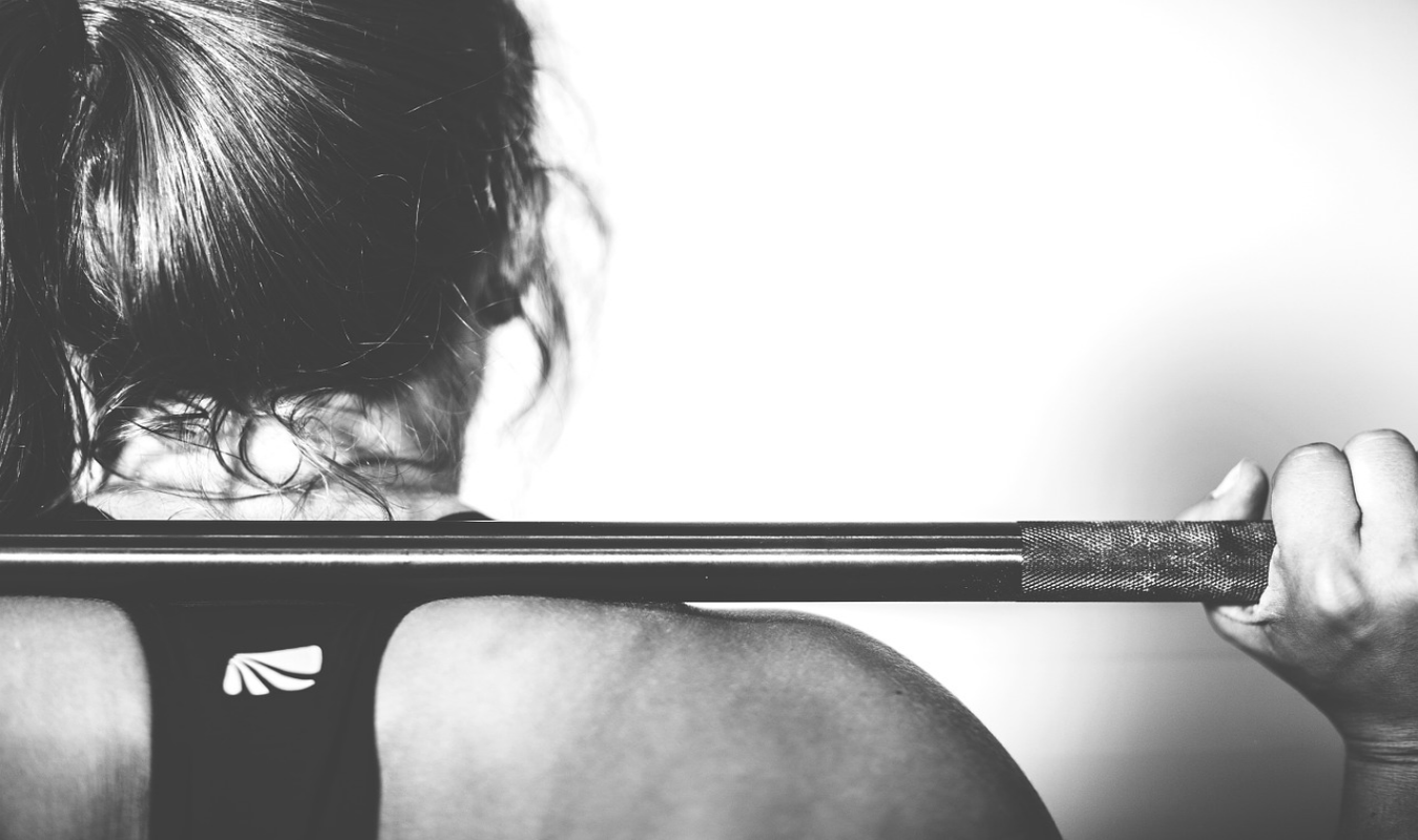Woman holding barbell